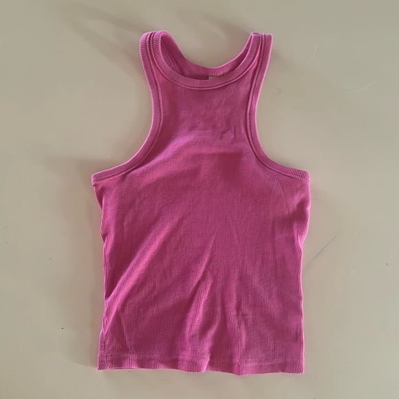 Pink racer back tank top - Picture 1 of 3